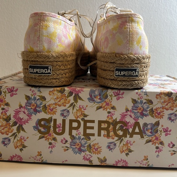 NEW LoveShackFancy x Superga Platform Canvas Sneaker - Picture 14 of 16